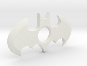 Throw-able Batman Logo (sharp) in White Natural Versatile Plastic