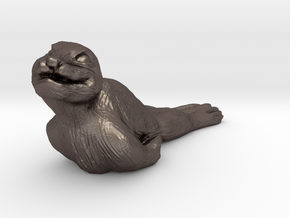 Baby Seal in Polished Bronzed Silver Steel