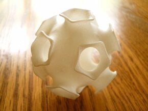 Icosahedral minimal surface 2 (solid, 2 in) in White Processed Versatile Plastic