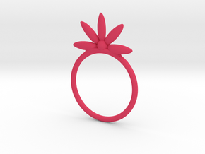 Flower Stacking Ring in Pink Processed Versatile Plastic