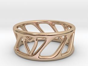 Cool Ring Two in 14k Rose Gold Plated Brass
