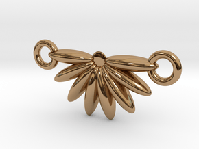 Demi Flower Pendant  in Polished Brass