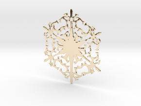 Snowflake Crystal in 14k Gold Plated Brass