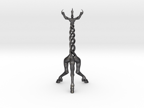 Gothic Candelabra ~ 300mm tall in Polished and Bronzed Black Steel
