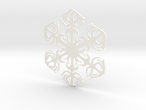 Snowflake Crystal in White Processed Versatile Plastic