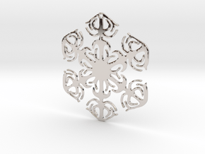 Snowflake Crystal in Rhodium Plated Brass