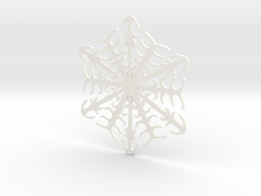 Snowflake Crystal in White Processed Versatile Plastic
