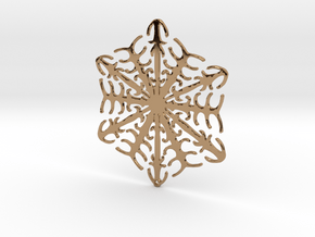 Snowflake Crystal in Polished Brass