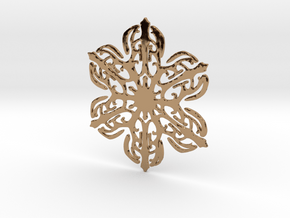Snowflake Crystal in Polished Brass