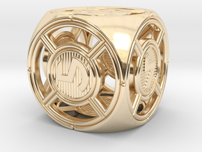 UFO D6 in 14k Gold Plated Brass