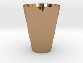 Gold Beer Pong Cup in Polished Brass