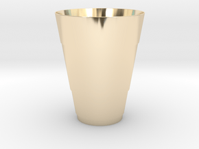 Gold Beer Pong Cup in 14k Gold Plated Brass
