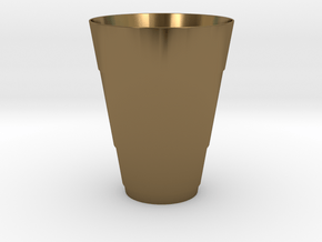 Gold Beer Pong Cup in Polished Bronze