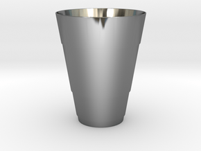 Gold Beer Pong Cup in Fine Detail Polished Silver