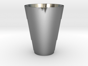 Gold Beer Pong Cup in Polished Silver