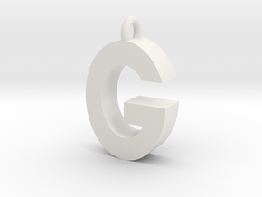 Alphabet (G) in White Natural Versatile Plastic