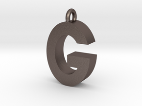 Alphabet (G) in Polished Bronzed Silver Steel
