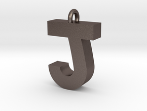 Alphabet (J) in Polished Bronzed Silver Steel
