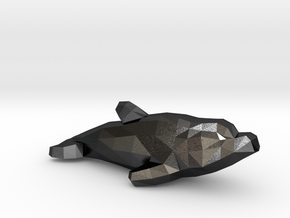 Dolphin in Polished and Bronzed Black Steel