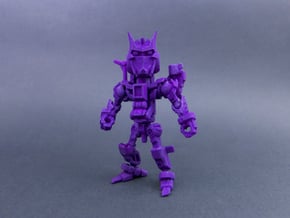 Minibot "Gunface" in Purple Processed Versatile Plastic