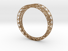 Intricate Framework Bracelet in Polished Brass
