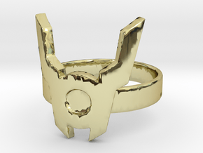 Red Lantern Guy Gardner Ring Size 10.5 in 18k Gold Plated Brass