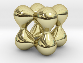0191 F(x,y,z)=0 Blobs in 18k Gold Plated Brass