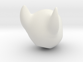 Pony Head No Horn in White Natural Versatile Plastic