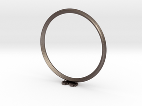 Pixel heART ring in Polished Bronzed Silver Steel