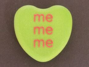 Candy Heart "me me me" - Green/Red in Full Color Sandstone