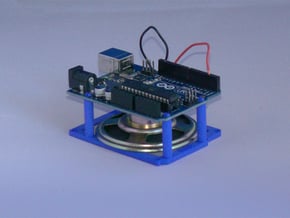 High desktop stand for Arduino Uno / Leonardo  in Blue Processed Versatile Plastic