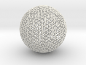 Space Frame Sphere Small in White Natural Versatile Plastic