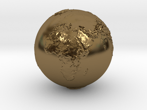 Earth Relief in Polished Bronze