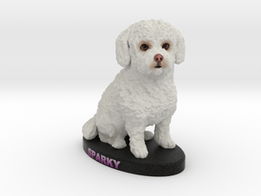 Custom Dog Figurine - Sparky in Full Color Sandstone