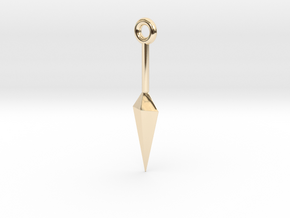 Kunai - Naruto - Necklace in 14k Gold Plated Brass
