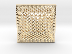 0193 Lissajous Figure Plate (5cm) #002 in 14k Gold Plated Brass