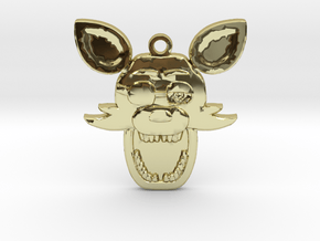 Five Nights at Freddy's Foxy Pendant in 18k Gold Plated Brass