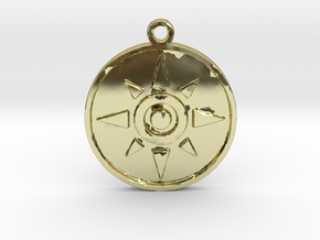 Digimon Crest of Courage in 18k Gold Plated Brass
