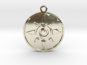 Digimon Crest of Courage in 14k White Gold