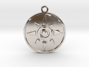 Digimon Crest of Courage in Rhodium Plated Brass