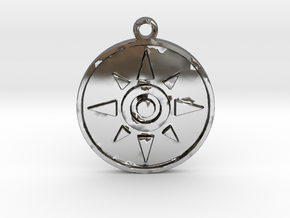 Digimon Crest of Courage in Fine Detail Polished Silver