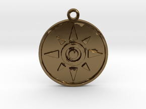 Digimon Crest of Courage in Polished Bronze