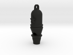 Dome Whistle in Black Natural Versatile Plastic