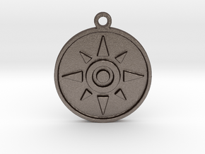 Digimon Crest of Courage in Polished Bronzed Silver Steel