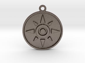 Digimon Crest of Courage in Polished Bronzed Silver Steel