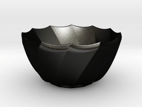 0200 Model (d=10cm,h=5cm) #002 in Matte Black Steel