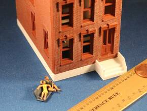 HO Scale DPM Townhouse #1 Foundation in White Natural Versatile Plastic