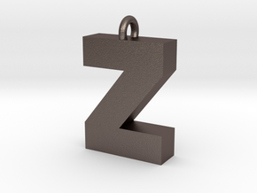 Alphabet (Z) in Polished Bronzed Silver Steel