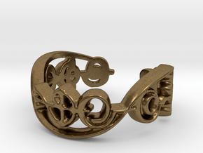 "IDIC" Vulcan Script Ring - Cut Style in Natural Bronze: 7 / 54