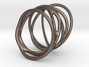 Ring of Rings No.3 in Polished Bronzed Silver Steel